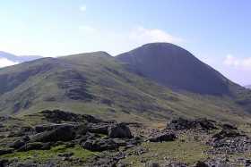 Great Gable and Green Gable on a beautiful sunny morning