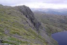 Pavey Ark from the climb to Harrison Stickle