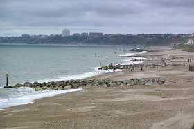 The beach from Hengistbury Head towards Bournemouth