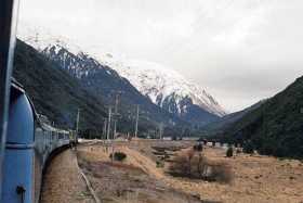 Leaving Arthur's Pass aboard the TranzAlpine