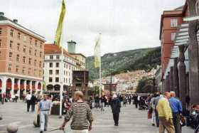 Torgalmenningen, the main square in Bergen