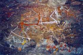 X-ray rock art in the Anbangbang Shelter at Nourlangie in Kakadu National Park