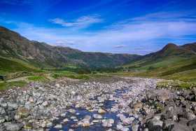 Oxendale Beck and the expanse of Langdale