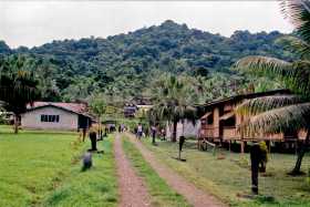 A typical Fijian village in the heart of Vitu Levu