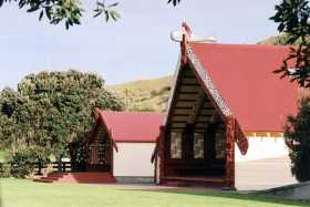 The Whangara marae, the setting of Witi Ihimaera's novel The Whale Rider