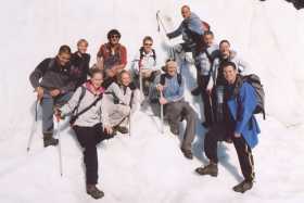Taking a break from hiking on Franz Josef Glacier